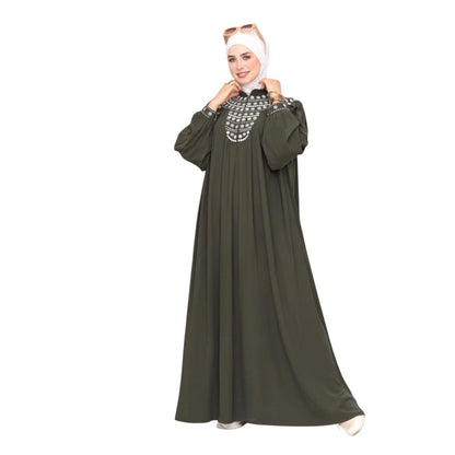 Yaqoot Embroidered Saudi Crepe Abaya