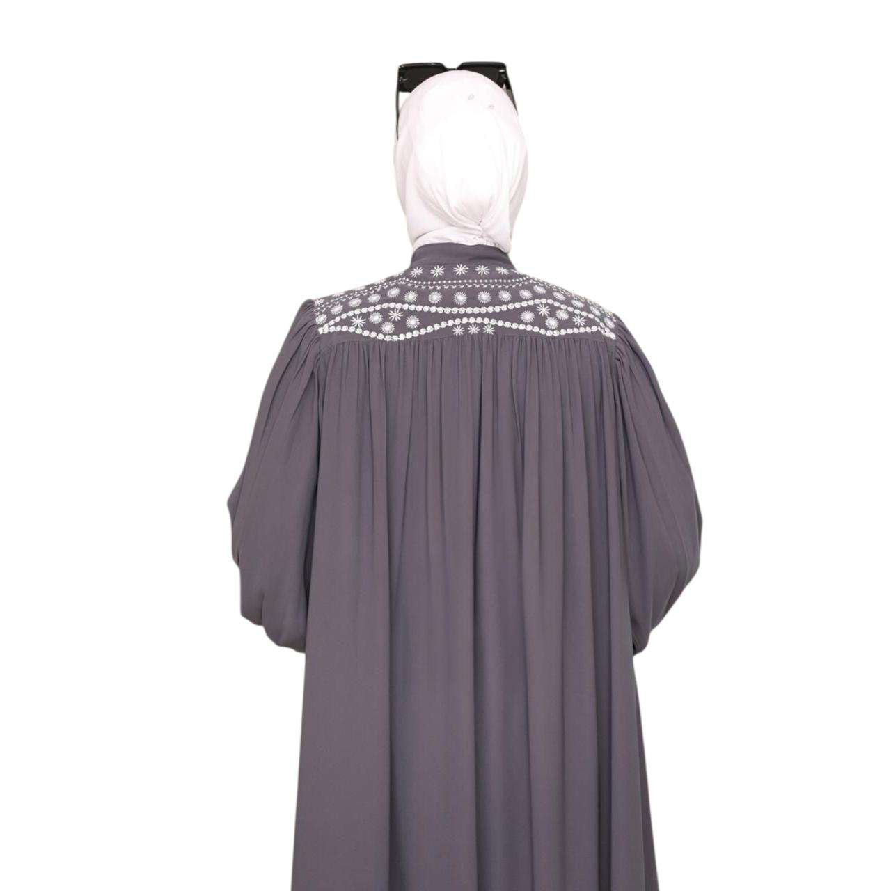 Yaqoot Embroidered Saudi Crepe Abaya