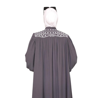Yaqoot Embroidered Saudi Crepe Abaya