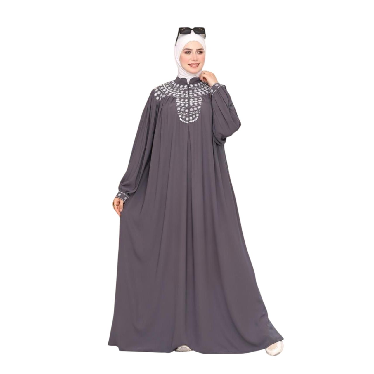 Yaqoot Embroidered Saudi Crepe Abaya