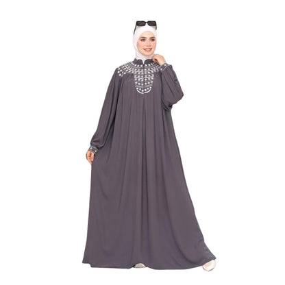 Yaqoot Embroidered Saudi Crepe Abaya