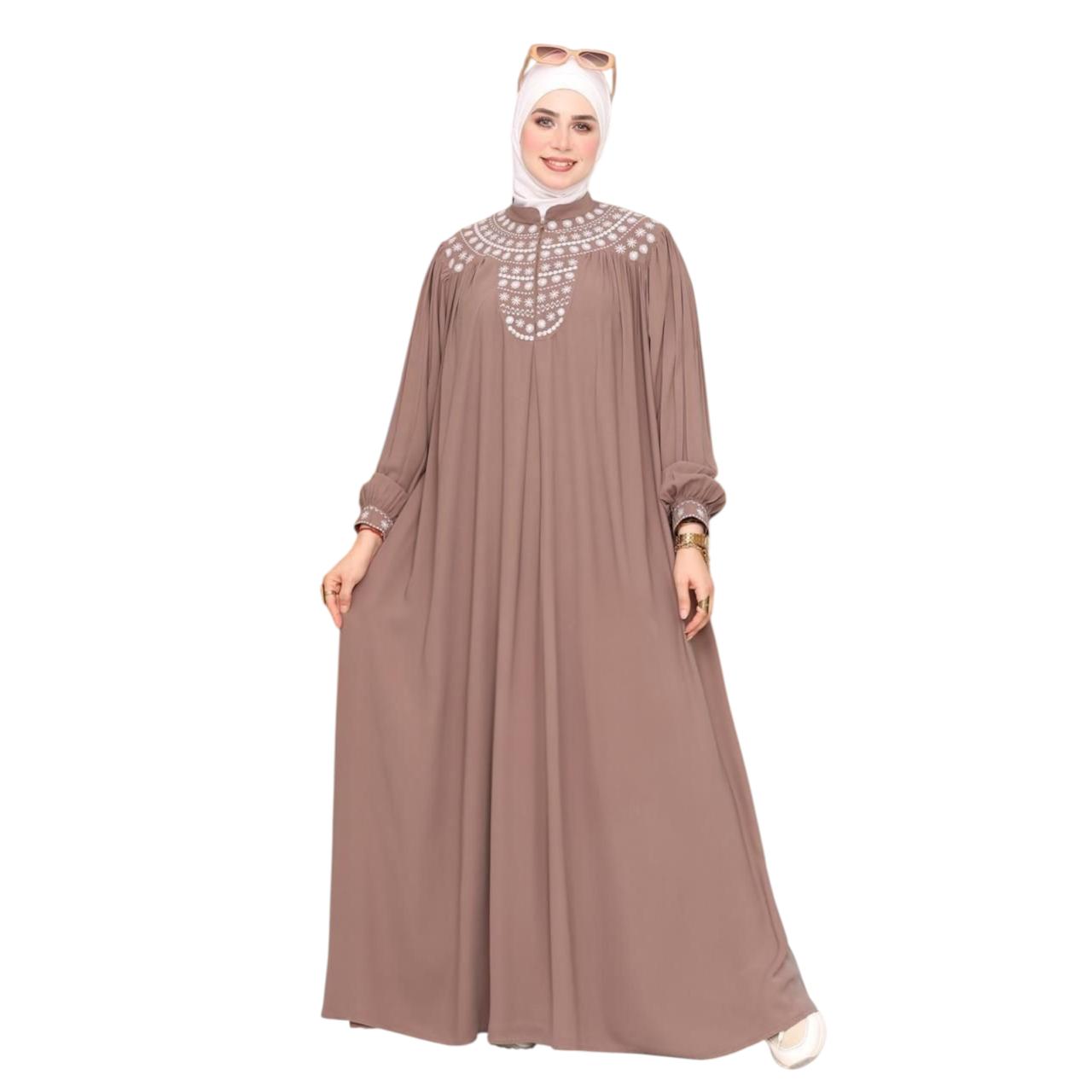 Yaqoot Embroidered Saudi Crepe Abaya