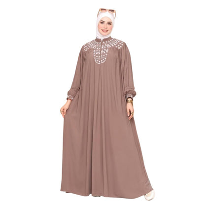Yaqoot Embroidered Saudi Crepe Abaya