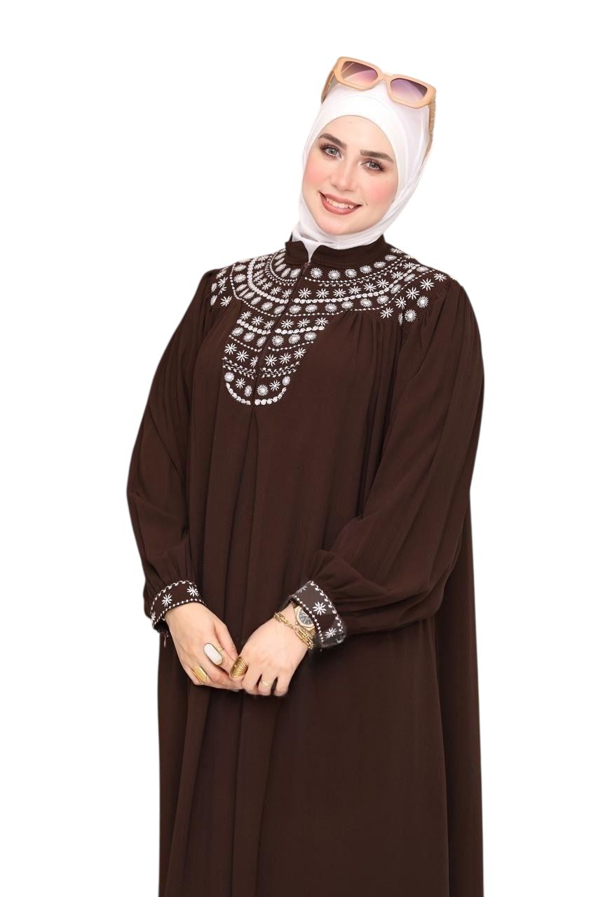 Yaqoot Embroidered Saudi Crepe Abaya