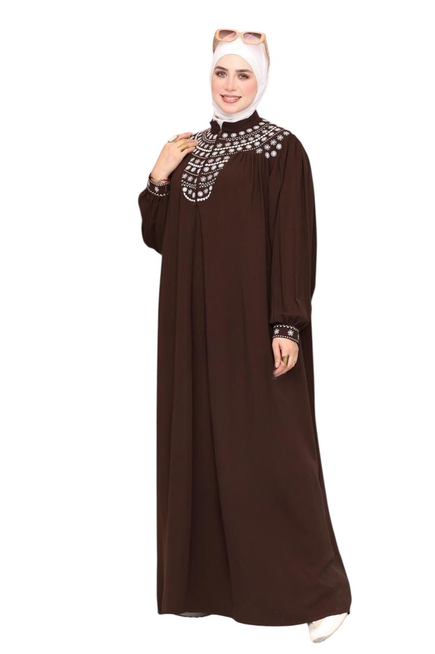 Yaqoot Embroidered Saudi Crepe Abaya