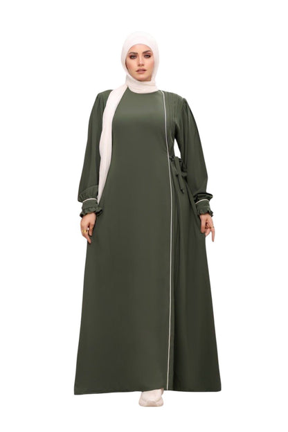 Tasneem Elegant Contrast Abaya