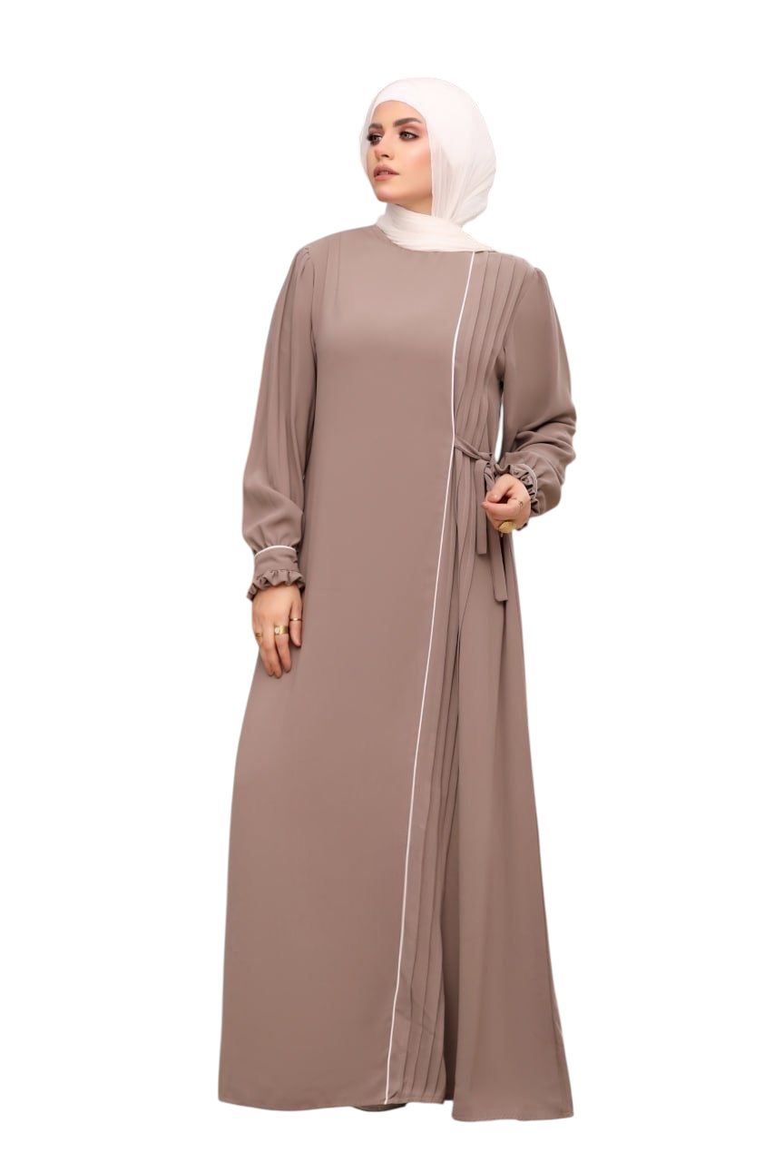 Tasneem Elegant Contrast Abaya