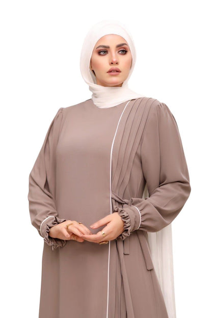Tasneem Elegant Contrast Abaya