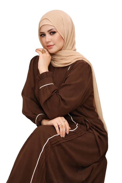 Tasneem Elegant Contrast Abaya