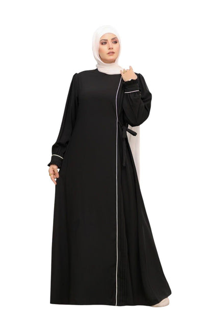 Tasneem Elegant Contrast Abaya