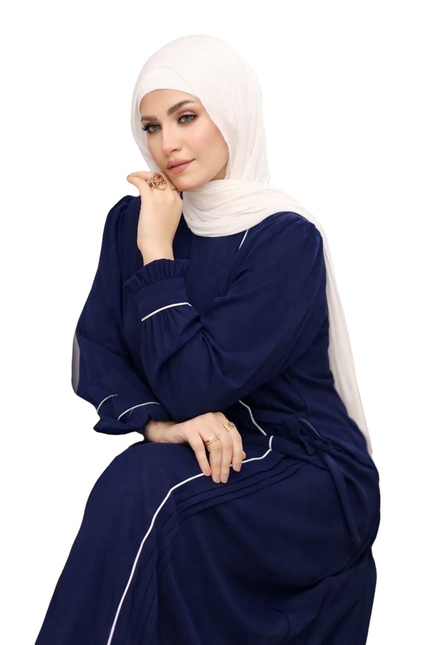 Tasneem Elegant Contrast Abaya
