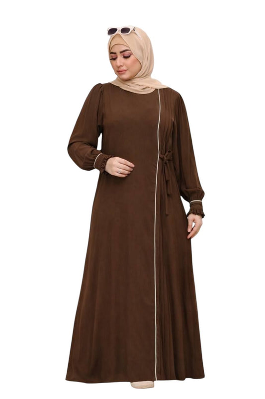 Tasneem Elegant Contrast Abaya