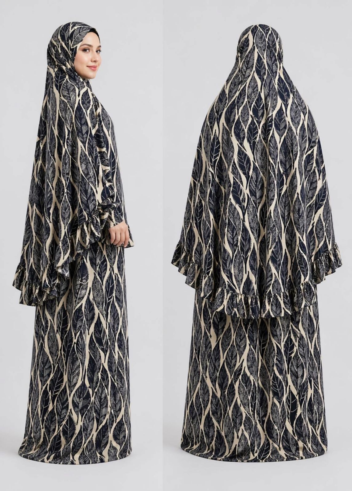 Prayer Set (Khimar + Skirt) – Cotton Viscose