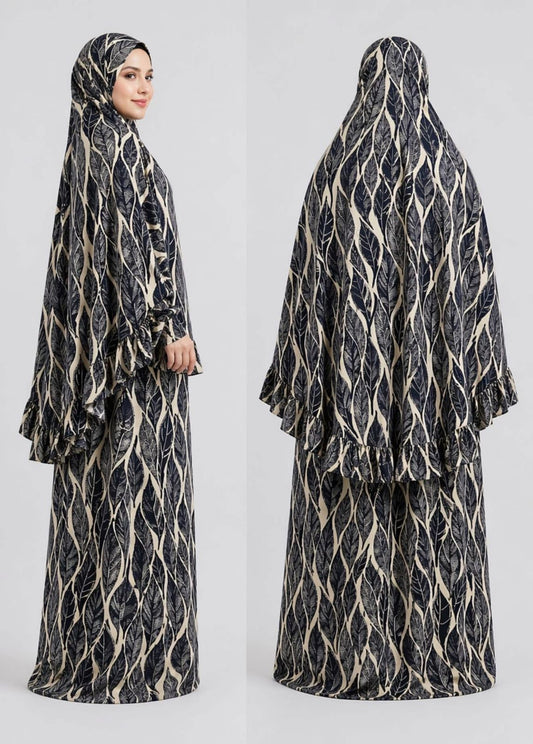 Prayer Set (Khimar + Skirt) – Cotton Viscose