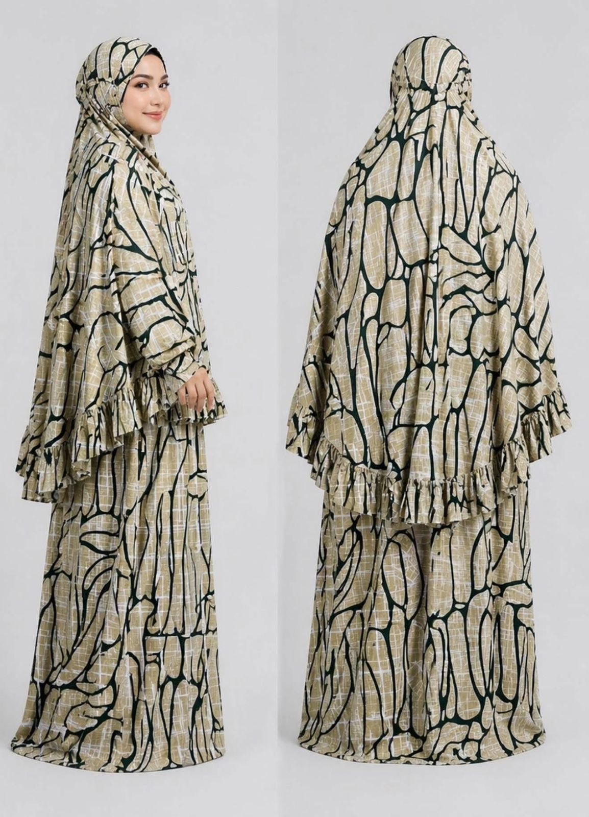 Prayer Set (Khimar + Skirt) – Cotton Viscose