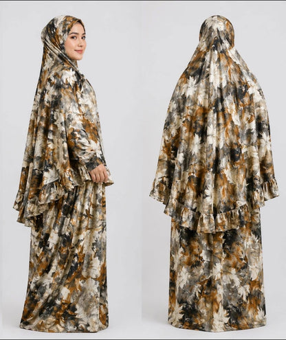 Prayer Set (Khimar + Skirt) – Cotton Viscose