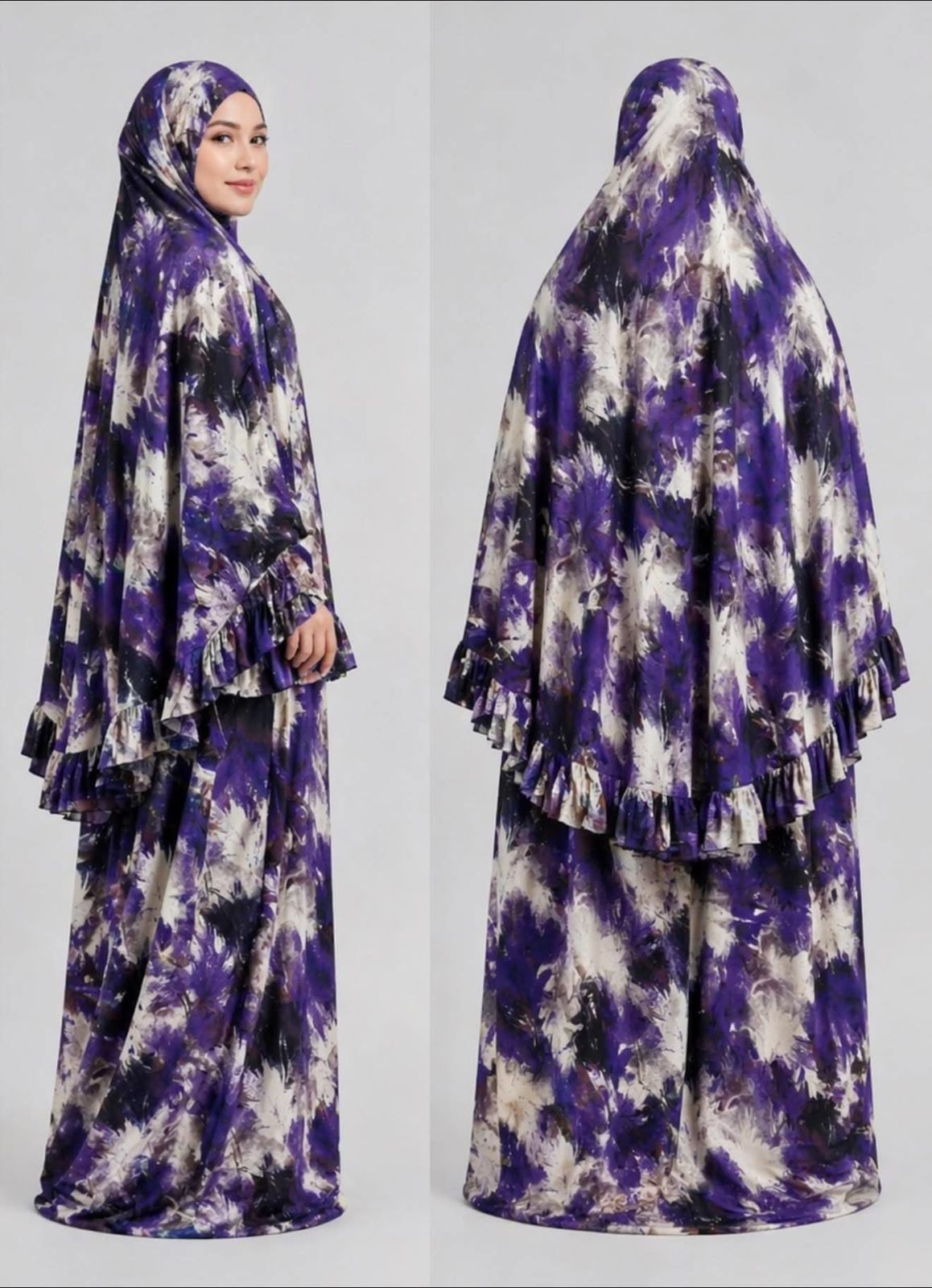 Prayer Set (Khimar + Skirt) – Cotton Viscose