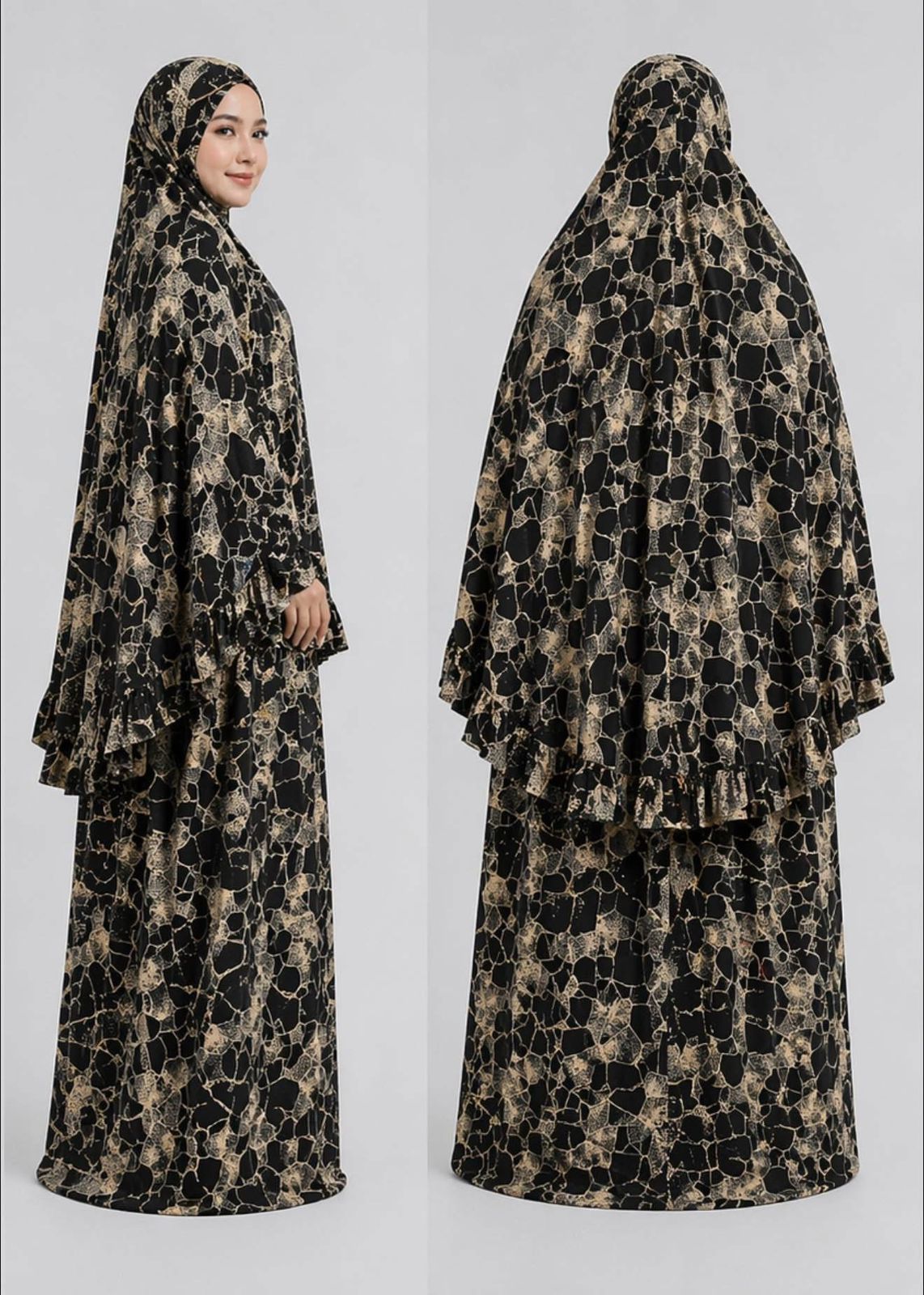 Prayer Set (Khimar + Skirt) – Cotton Viscose