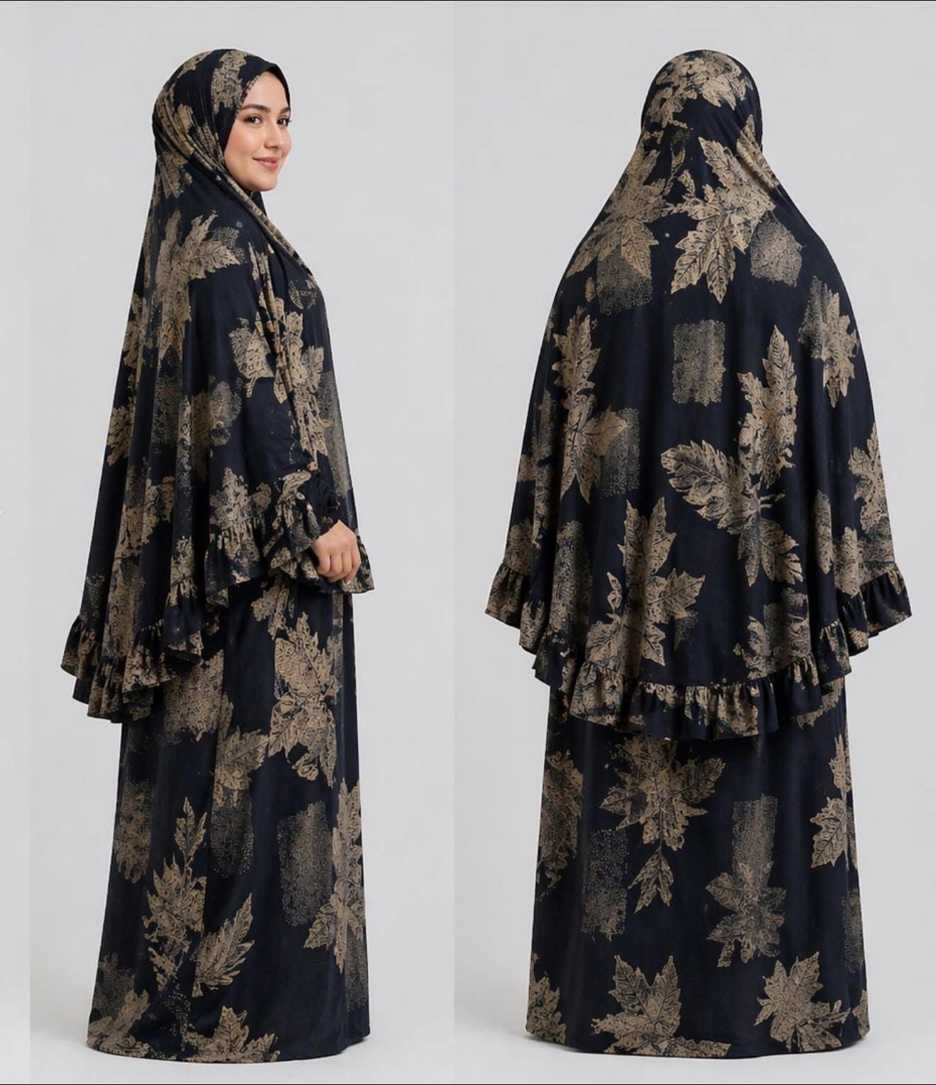 Prayer Set (Khimar + Skirt) – Cotton Viscose