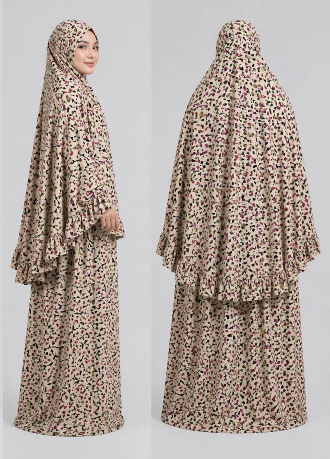 Prayer Set (Khimar + Skirt) – Cotton Viscose